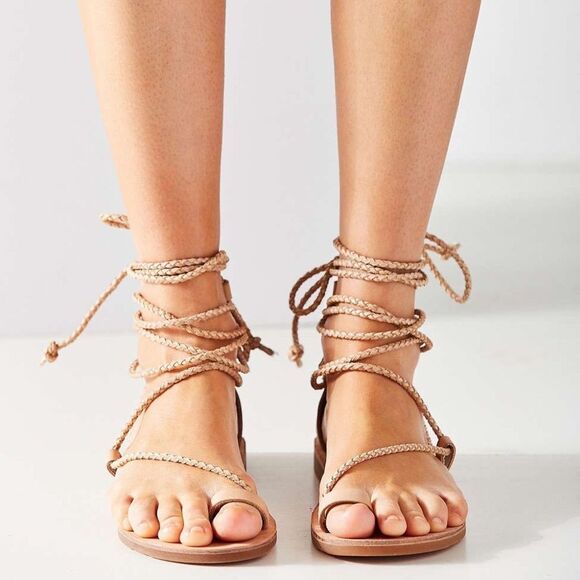 Jeffrey Campbell Adios Gladiator Sandals Natural - Picture 2 of 3